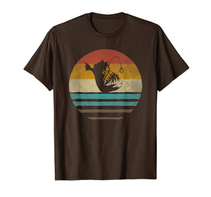 Anglerfish Fishing Shirt Vintage Silhouette Distressed Gift