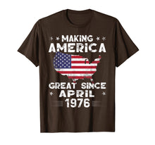 Load image into Gallery viewer, 43rd Birthday Gift Making America Great Since April 1976 Tee
