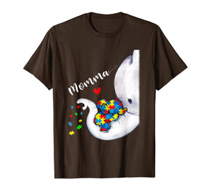 Momma Elephant Autism Awareness Momma Autism T-Shirt Gift
