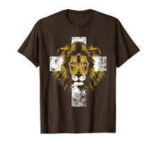 Load image into Gallery viewer, Lion of Judah Cross Christian T-Shirt
