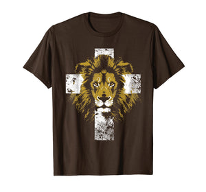 Lion of Judah Cross Christian T-Shirt