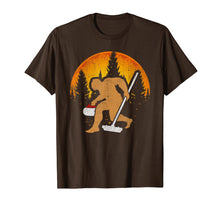Load image into Gallery viewer, Curling Bigfoot T-Shirt, Funny Cute Winter Sport Gift Idea
