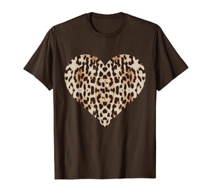 Cool Cheetah Leopard Heart t-shirt Animal Print Love Symbol