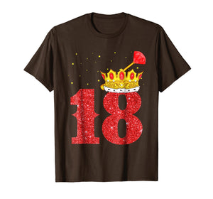 18th Birthday Boy Gold Crown 18 Years old T-Shirt Gifts