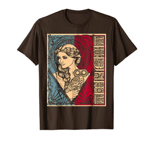 Athena God T-shirt Vintage Style Gift ancient greek