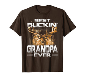 Best Buckin' Grandpa Ever Shirt Deer Hunting Bucking Father
