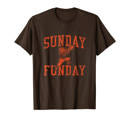 Vintage Sunday Funday T Shirt Cleveland Football Retro Tee
