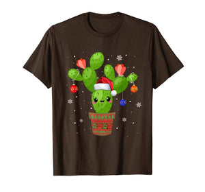 Cactus Christmas Tree Gift Santa Xmas Succulent Plant Lovers T-Shirt