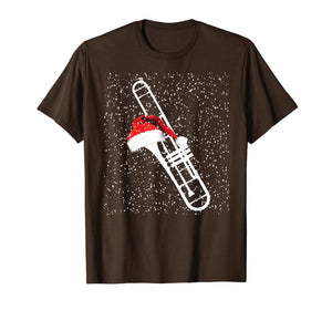 Christmas Trombone Shirt - Santa Trombone Funny Xmas Pajama T-Shirt