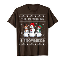 Load image into Gallery viewer, Chillin With My Snowmies Funny Ugly Christmas Pajama Xmas T-Shirt
