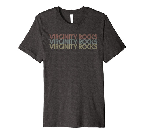 Virginity Rocks Vintage Style Funny Premium T Shirt Gift