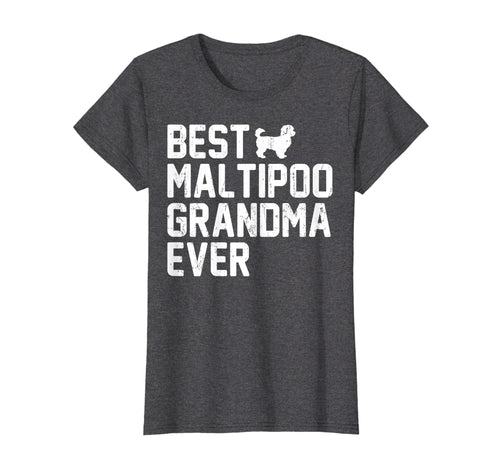 Womens Best Grandma MALTIPOO Ever Vintage T-shirt