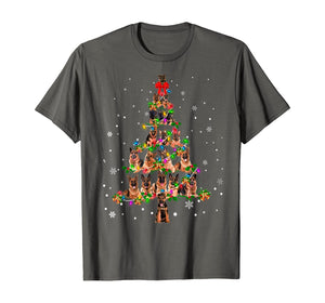 Cute German Shepherd dog Christmas Tree gift decor Xmas tree T-Shirt
