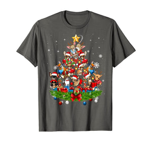 Chihuahua Christmas Tree Lights Funny Dog Xmas Gift T-Shirt