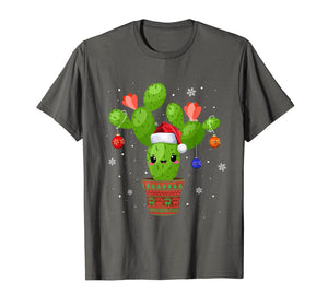 Cactus Christmas Tree Gift Santa Xmas Succulent Plant Lovers T-Shirt