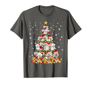 Cute Maltese Dog Christmas Tree Shirt Funny Xmas Tree Gift T-Shirt