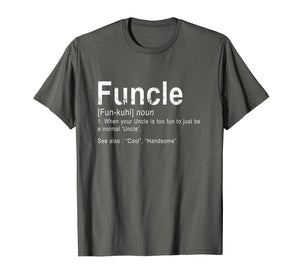 Mens Funcle Definition T shirt Funny Gift For Uncle