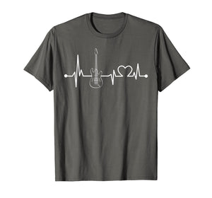 Electric Guitar Heartbeat T-Shirt Funny Music Lover Gift