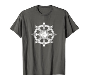 Dharma Wheel Buddhist Meditation Yoga Buddha T-Shirt
