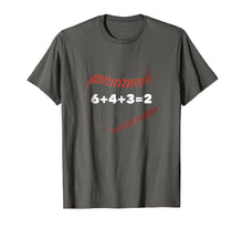 Load image into Gallery viewer, 6+4+3=2 Double Play Baseball Saying T-shirt
