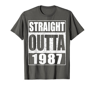 Straight Outta 1987 T-Shirt 32nd Birthday Gift Shirt