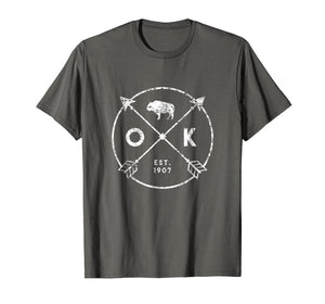 Oklahoma Adventure Shirt, Est 1907 Buffalo Arrows State Gift