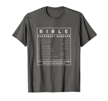 Load image into Gallery viewer, Bible emergency Numbers T-shirt Christian T-shirt
