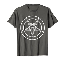 Load image into Gallery viewer, Baphomet T Shirt Pentagram Shirt Men Inverted Pentagram Tee
