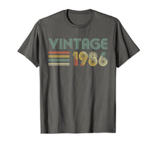 Load image into Gallery viewer, Retro Vintage 1986 TShirt 33rd Birthday Gifts 33 Years Old
