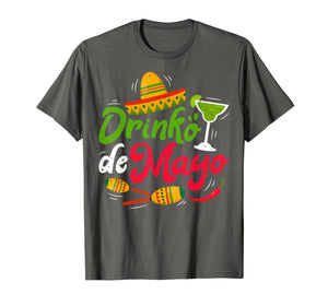 Drinko de Mayo T Shirt Men Women Mexican Sombrero Drinking