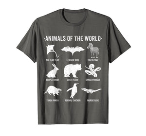 SIMPLE VINTAGE HUMOR FUNNY RARE ANIMALS OF THE WORLD T-SHIRT