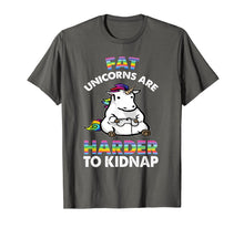 Load image into Gallery viewer, Fat Unicorns Are Harder To Kidnap Funny Unicorn T-shirt
