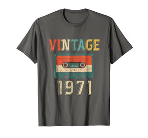 48th Birthday Gift Vintage 1971 48 Years Old Mixtape T-Shirt