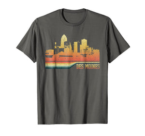 Des Moines Iowa Vintage Retro Style T-shirt