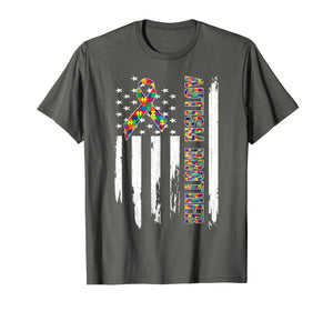 Autism Brother Shirt American Flag Autism Awareness Gift Boy