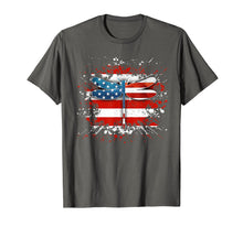 Load image into Gallery viewer, Retro Vintage Patriotic US Flag Dragonfly Tshirt Gifts
