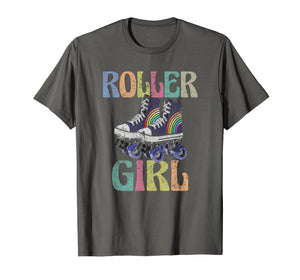 Retro Roller Girl T Shirt Vintage Skating 70s 80s Skate Gift