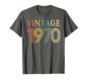 Retro Vintage 1970 T-Shirt 48 Years Old Birthday Shirt