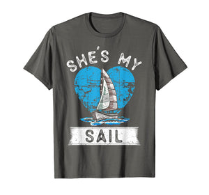 Mens She's My Sail He's My Anchor Matching Couples T-Shirts