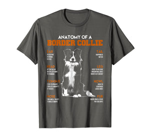Anatomy Of A Border Collie Dogs T Shirt Funny Gift
