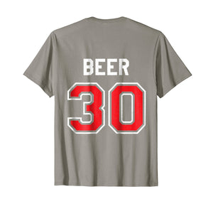 Beer 30 Athlete Uniform Jersey Funny Gag Gift T-Shirt