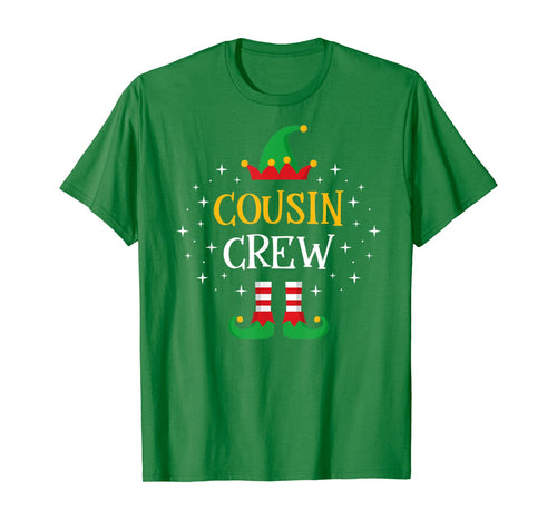 Cousin Crew T Shirt Cute Xmas Elf Party Pajama PJ Matching T-Shirt