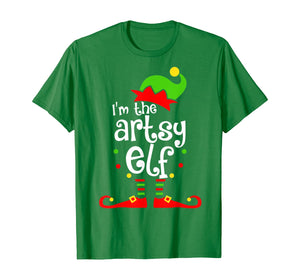 Artsy Elf Christmas Funny Elfin Xmas Graphic Gift T-Shirt