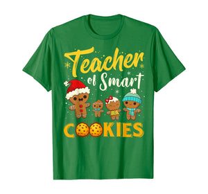 Christmas Teacher Of Smart Cookies Funny Teacher Xmas Gift T-Shirt