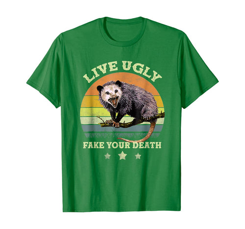 Vintage Live Ugly Fake Your Death Opossum Funny T-Shirt-196334
