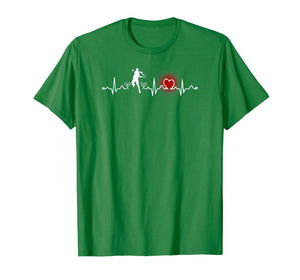 Cute Heartbeat Funny Tennis Player T Shirt Gift