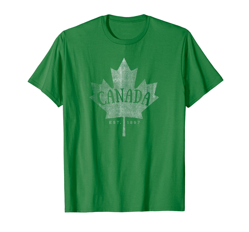 Canada Maple Leaf T-Shirt - Canada Est. 1867 Vintage Script