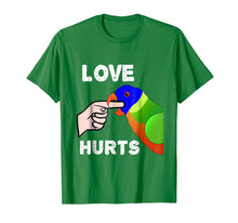 Load image into Gallery viewer, Love Hurts Lorikeet Parrot Biting T-shirt Valentine&#39;s Day
