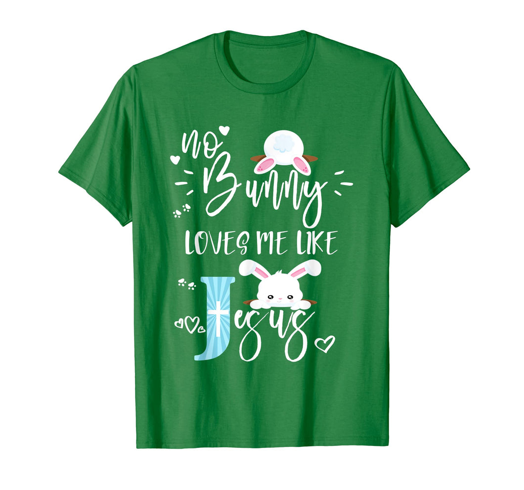 Christian Easter Shirt For Kids Cute No Bunny Loves Me