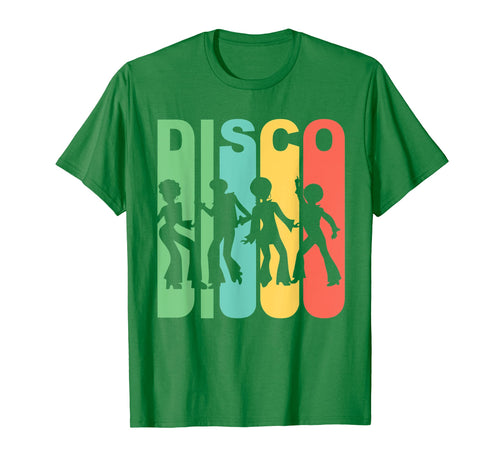 Vintage Retro 1970's Style Rainbow Disco Dancers T-Shirt